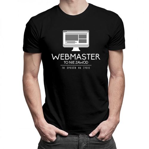 Webmaster to nie zawód, to styl życia - damska koszulka z nadrukiem 69.00PLN