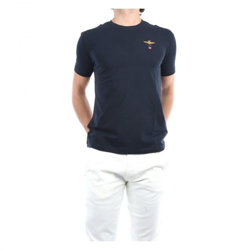 Aeronautica Militare, Ts1903J523-212 Short sleeve t-shirt Niebieski, male, 156.00PLN