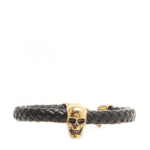 Alexander McQueen, Skull Bracelet Czarny, male, 801.00PLN