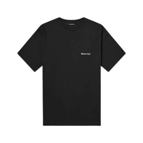 Balenciaga, BB Corp Medium Fit T-shirt Czarny, unisex, 1501.00PLN