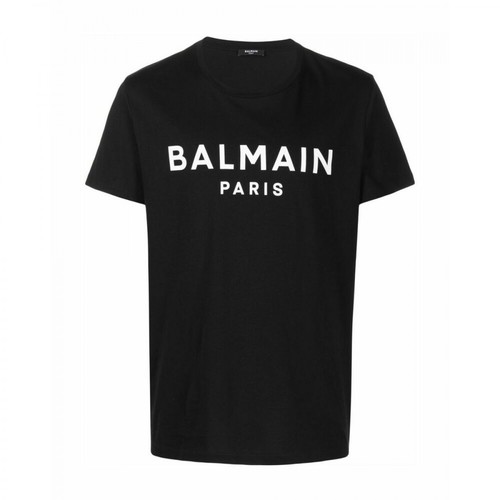 Balmain, Logo Print T-shirt Czarny, male, 1621.00PLN