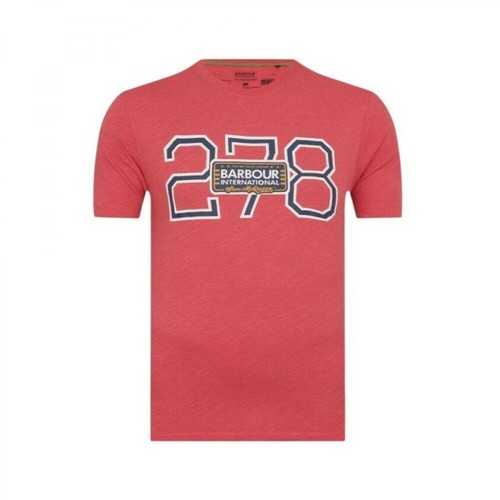 Barbour, T-shirt Mts0812 Różowy, male, 295.04PLN
