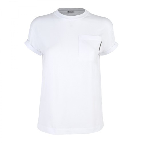 Brunello Cucinelli, T-shirt Biały, female, 1245.00PLN