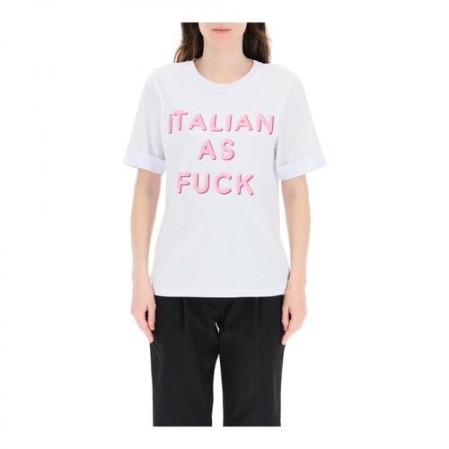 Chiara Ferragni Collection, italian as fuck print t-shirt Biały, female, 502.00PLN