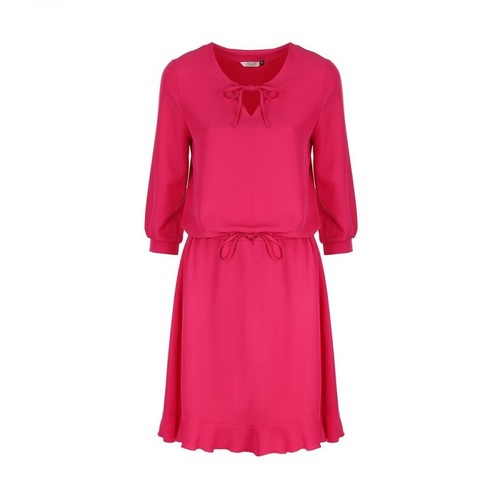Colett, Zwiewna krótka sukienka z wiązaniem w talii Różowy, female, 117.55PLN