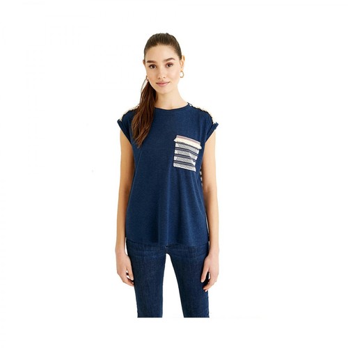 Desigual, T-shirt Niebieski, female, 406.00PLN