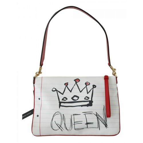 Dolce & Gabbana, Crown Queen Print Shoulder bag Biały, female, 4292.28PLN
