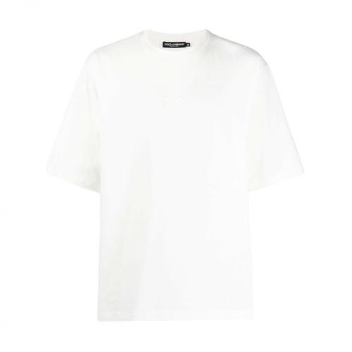 Dolce & Gabbana, Koszulka Z Dekoltem SS Biały, male, 1533.00PLN
