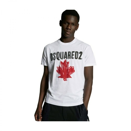Dsquared2, Canada logo-print T-shirt Biały, male, 616.00PLN