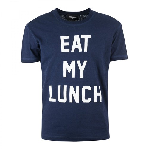 Dsquared2, Eat My Lunch T-shirt Niebieski, male, 1004.00PLN
