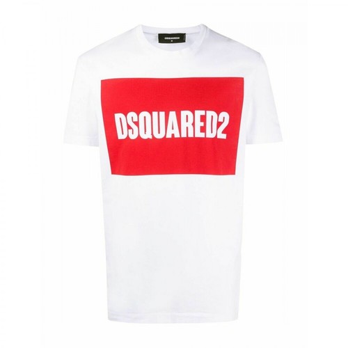 Dsquared2, Logo T-Shirt Biały, male, 663.83PLN