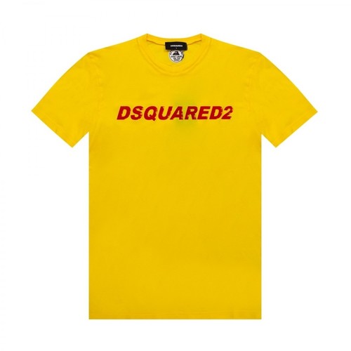 Dsquared2, T-shirt with logo Żółty, male, 630.00PLN