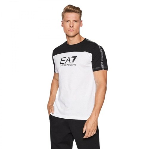 Emporio Armani EA7, T-shirt Biały, male, 367.00PLN