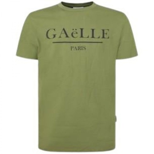 Gaëlle Paris, T-Shirt con scollo rotondo Zielony, male, 222.41PLN