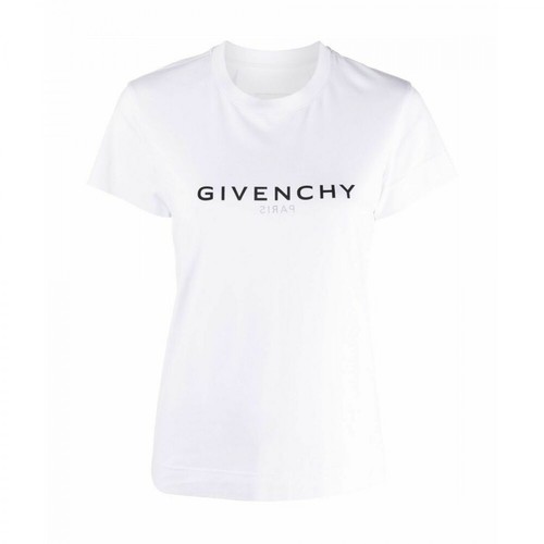 Givenchy, T-Shirt mit Destroyed Logo Biały, female, 1596.00PLN