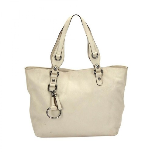 Gucci Vintage, Pre-owned Icon Bit Leather Tote Bag Beżowy, female, 2809.00PLN