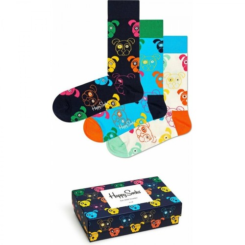Happy Socks, 3-Pack Mixed Dog Socks Niebieski, unisex, 295.07PLN