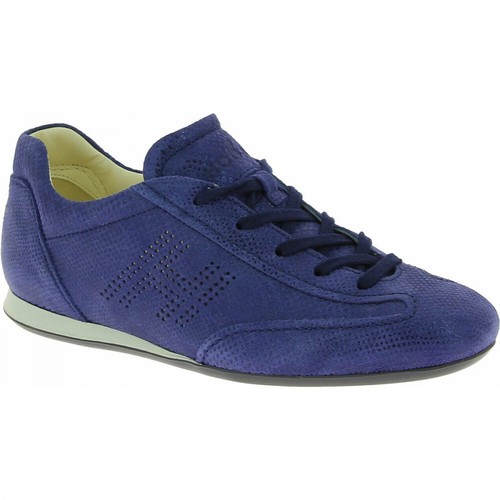 Hogan, sneakers shoes in suede leather Niebieski, female, 468.00PLN