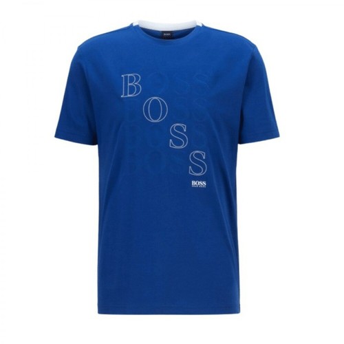 Hugo Boss, T-shirt Niebieski, male, 294.91PLN