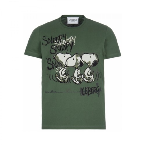 Iceberg, T-shirt Snoopy Zielony, male, 365.00PLN