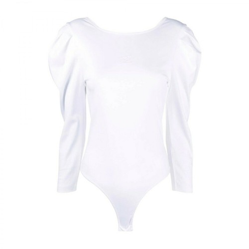 Karl Lagerfeld, puff-sleeve-cotton-bodysuit Biały, female, 707.00PLN