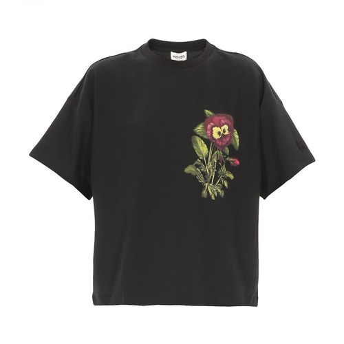 Kenzo, Flower Print T-Shirt Czarny, female, 616.00PLN