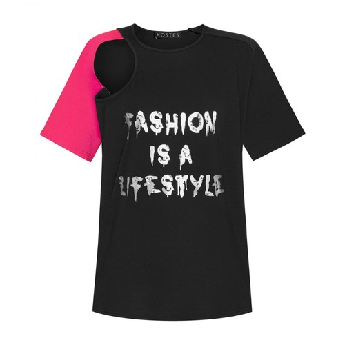 Kostes, T-shirt z łezką Czarny, female, 139.00PLN