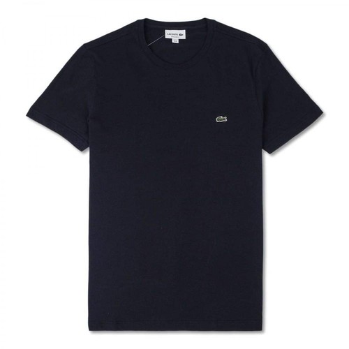 Lacoste, Pima Cotton Jersey Logo koszulka Niebieski, male, 308.00PLN