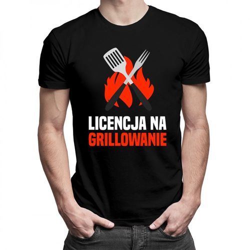 Licencja na grillowanie - męska koszulka z nadrukiem 69.00PLN