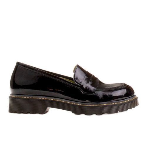 Marco Shoes Czarne półbuty damskie na grubym spodzie przeźroczystym 319.00PLN