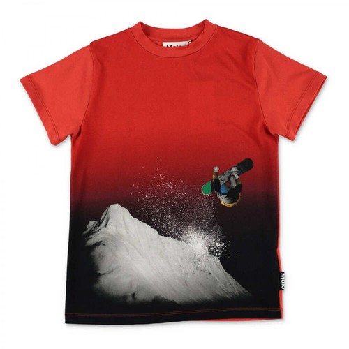 Molo, Road cotton jersey t-shirt Czerwony, male, 201.00PLN