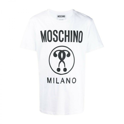 Moschino, A070620401001 T-Shirt Biały, male, 627.00PLN