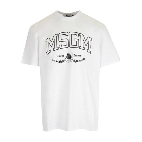 Msgm, 3140Mm18121759801 T-Shirt Biały, male, 519.00PLN