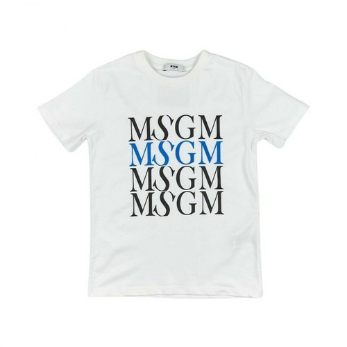 Msgm, T-Shirt Biały, male, 274.00PLN