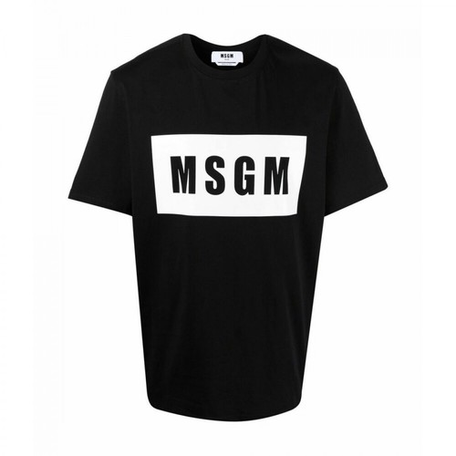Msgm, T-Shirt Czarny, male, 479.00PLN