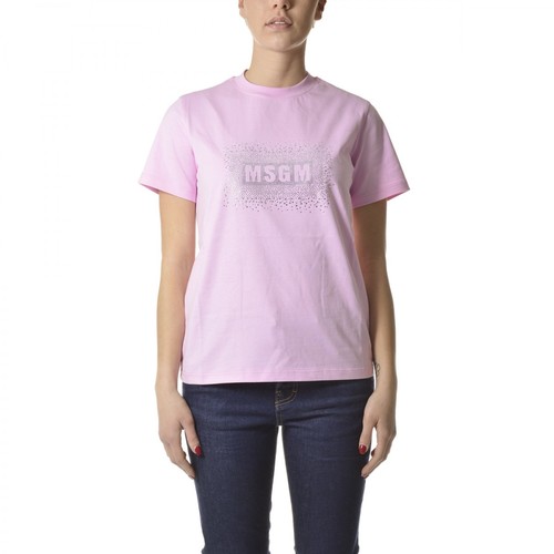 Msgm, T-shirt Różowy, female, 260.00PLN
