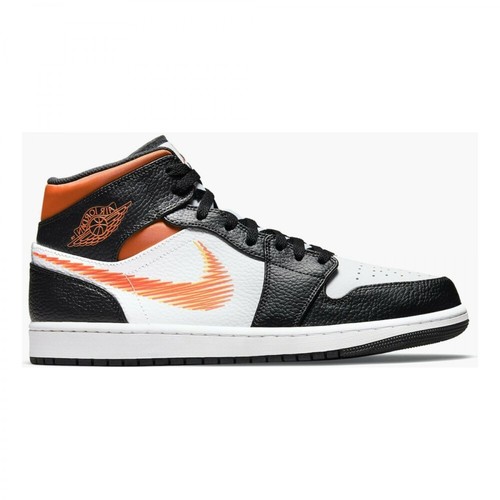 Nike, Air Jordan 1 Mid Zig Zag Swoosh Sneakers Czarny, male, 1260.00PLN