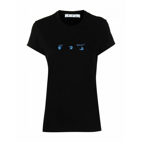 Off White, Logo-Print T-Shirt Czarny, female, 867.00PLN