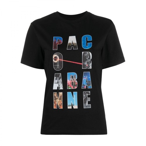 Paco Rabanne, 21Pjte043Co0378 T-shirt maniche corte Czarny, female, 867.00PLN