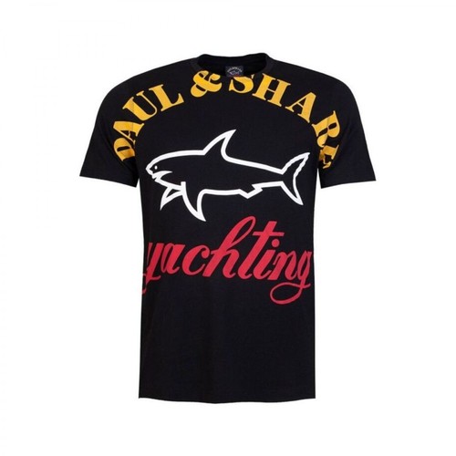 Paul & Shark, T-Shirt Stampa Czarny, male, 521.99PLN