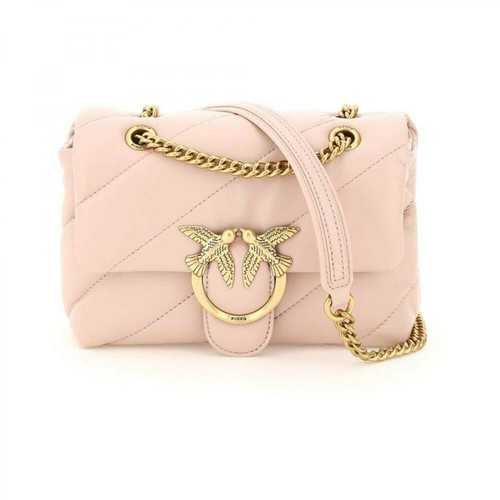 Pinko, Love mini puff maxi quilt bag Różowy, female, 1346.00PLN