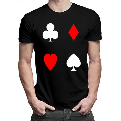 Playing Cards - trefl, pik, kier, karo - męska koszulka z nadrukiem 69.00PLN