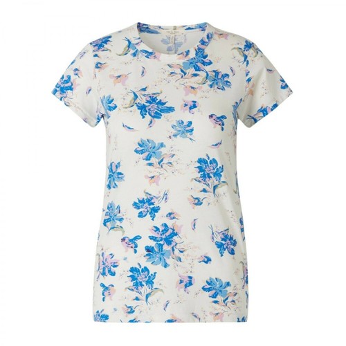 Rag & Bone, Floral Motif T-Shirt Biały, female, 684.00PLN