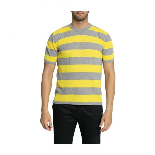 Roberto Collina, Striped Knitted T-Shirt Szary, male, 1069.00PLN