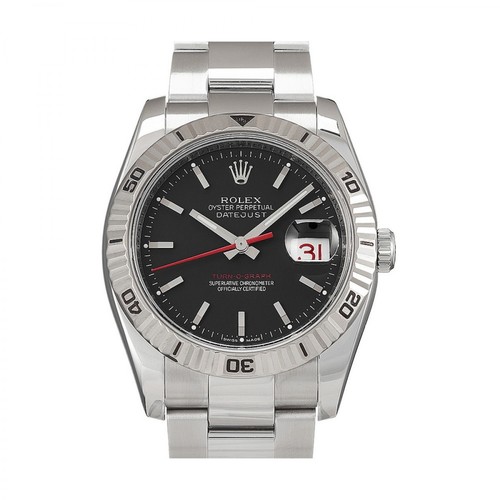 Rolex Vintage, Pre-owned Watch Datejust Czarny, male, 45761.00PLN