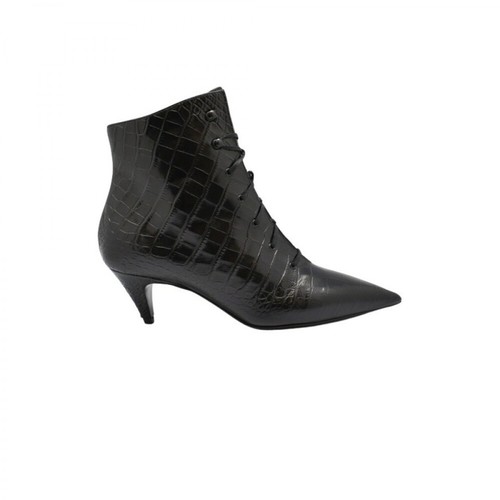 Saint Laurent, Kiki Ankle Boots Czarny, female, 3416.00PLN