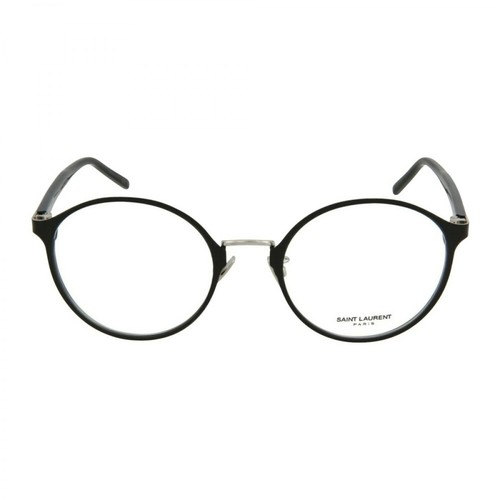 Saint Laurent, Round Metal Optical Glasses Czarny, male, 1131.00PLN