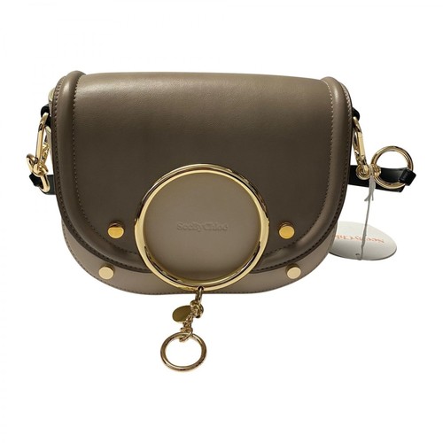 See by Chloé, Shoulder Bag in Cow Leather Beżowy, female, 1998.00PLN