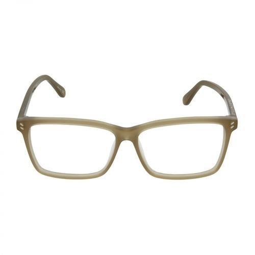 Stella McCartney, Square Acetate Optical Glasses Brązowy, female, 735.00PLN