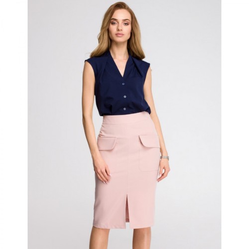 Style, Spódnica z kieszeniami S103 Różowy, female, 129.00PLN